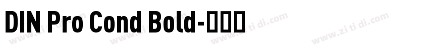 DIN Pro Cond Bold字体转换